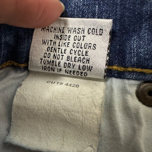 Vintage NYDJ Size 4 Dark Indigo Straight Leg Tummy Tuck Jeans Made in USA Comfy‎ - Picture 10 of 11